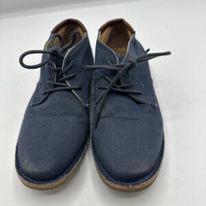 Kenneth‎ Cole Real Deal Navy Blue Canvas Lace Up Boys Dress Shoes Size 13